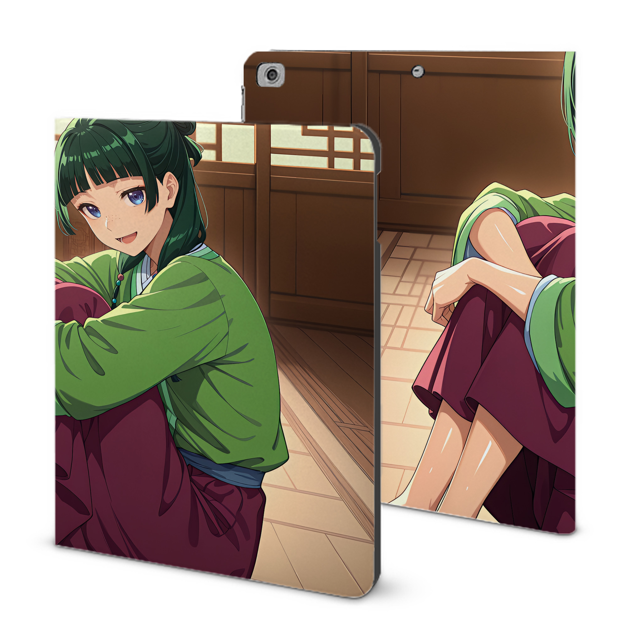 （画像用） 薬屋のひとりごと The Apothecary Diaries IPad ケース ブック型 PUレザー TPU 耐衝撃 軽量 薄型 ペン収納なし 全面保護 IPad 各モデル対応